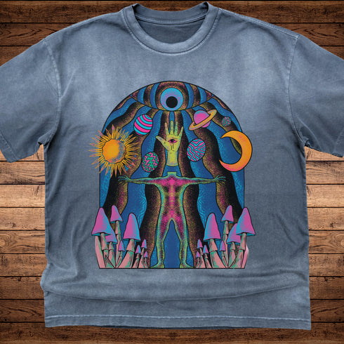 Self-Actualized- Ultra-Heavyweight Vintage Washed Oversized T-Shirt - 300 GSM